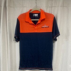 Men's Orange and Navy Houston Astros Polo Shirt